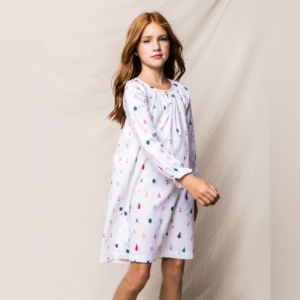 Petite Plume Toddler Girls’ Merry Trees Twill Delphine Nightgown—2T